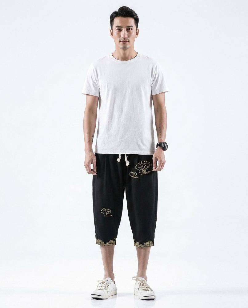 Cloppenburg Mode - Niser | Bestickte Gekürzte Hose Herren