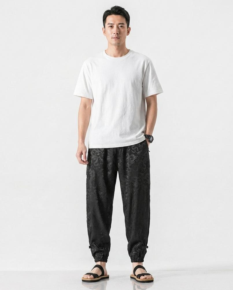 Cloppenburg Mode - Vivan | Gemusterte Locker Geschnittene Hose Herren