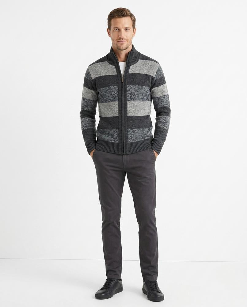 Cloppenburg Mode - Raron | Gestreifter Strukturierter Cardigan Herren