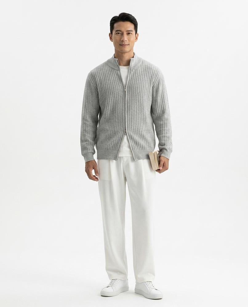 Cloppenburg Mode - Simen | Gerippte Gestrickte Strickjacke Herren