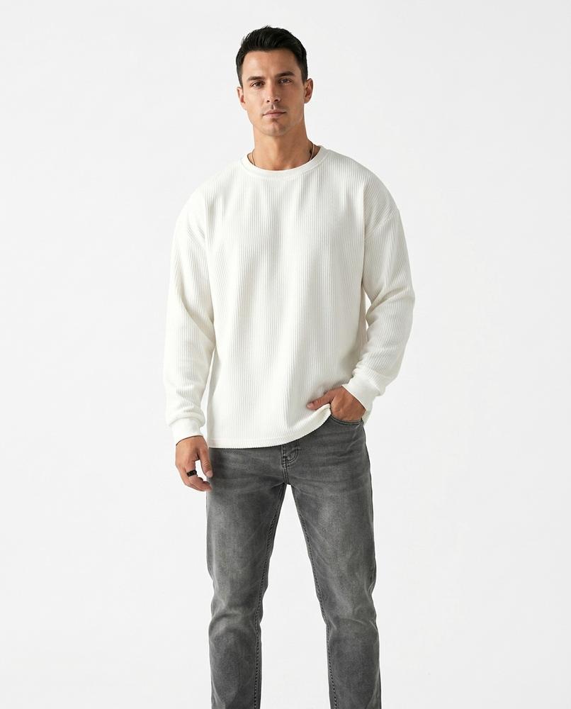 Cloppenburg Mode - Debus | Gerippter Lockerer Pullover Herren
