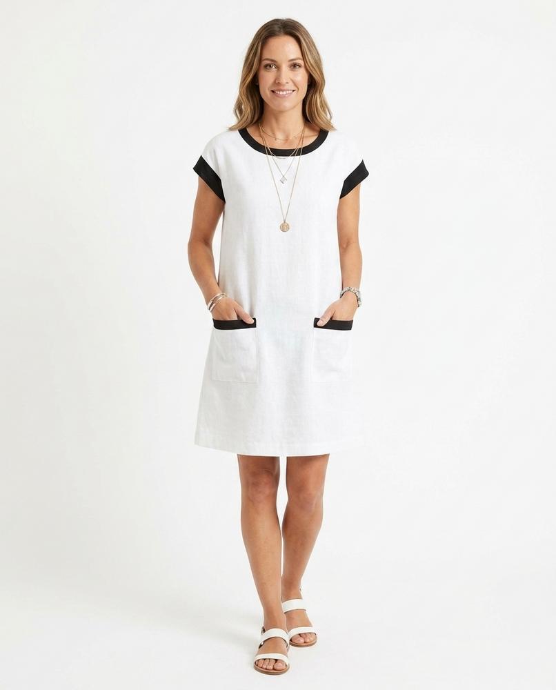Cloppenburg Mode - Vomet | Kurzärmliges Zweifarbiges Kleid Damen