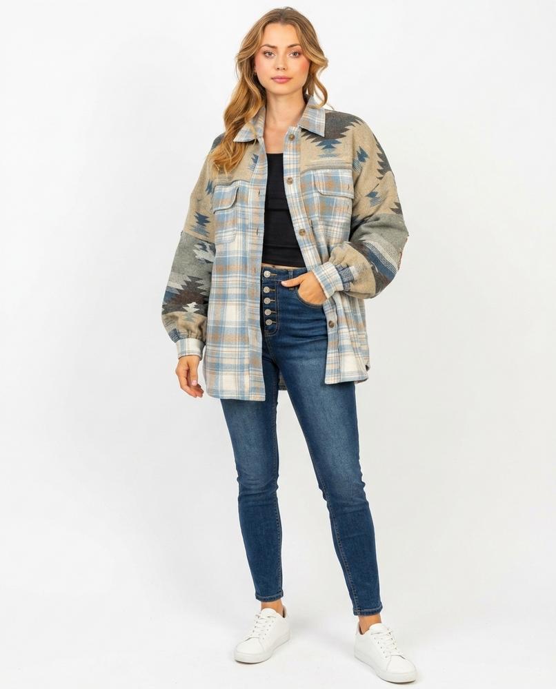 Cloppenburg Mode - Yumes | Gemustert Oversized Jacke Damen