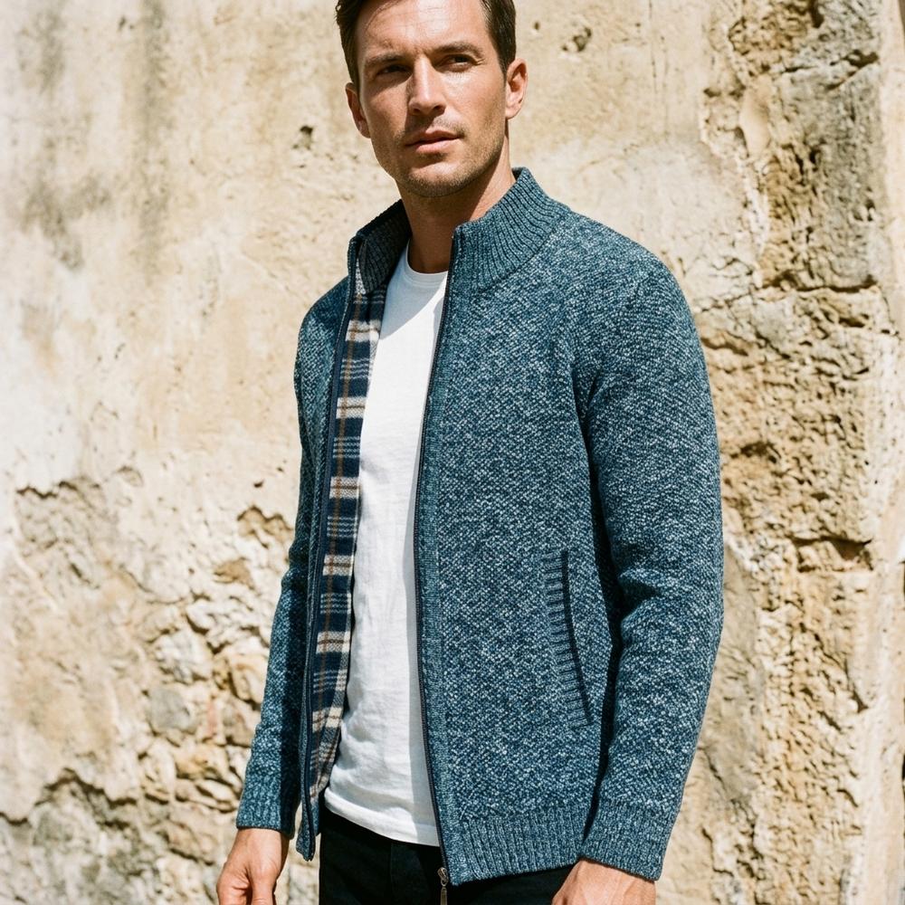 Cloppenburg Mode - Mikar | Gefütterte Melierte Strickjacke Herren