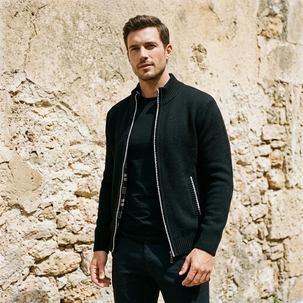 Cloppenburg Mode - Mikar | Gefütterte Melierte Strickjacke Herren