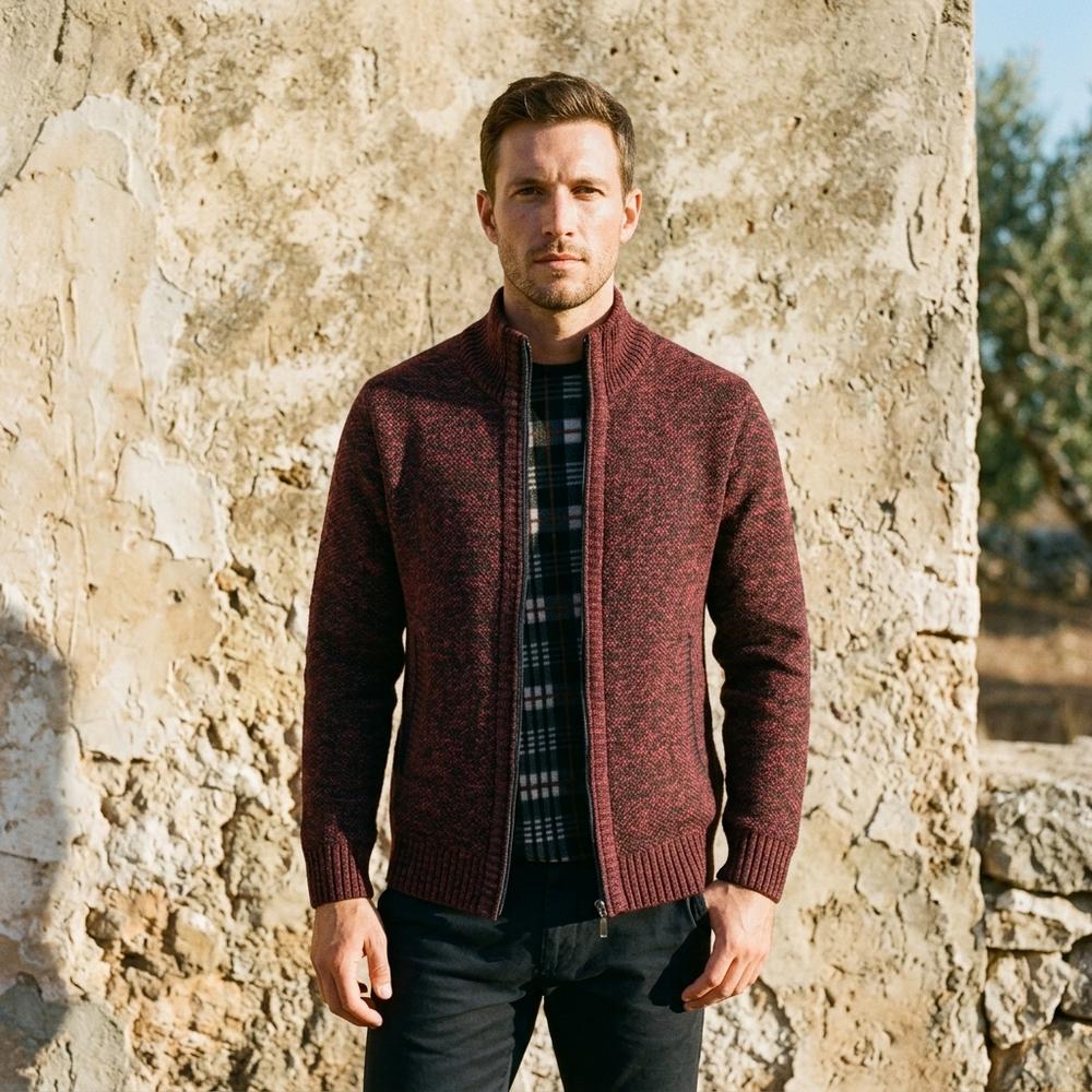 Cloppenburg Mode - Mikar | Gefütterte Melierte Strickjacke Herren