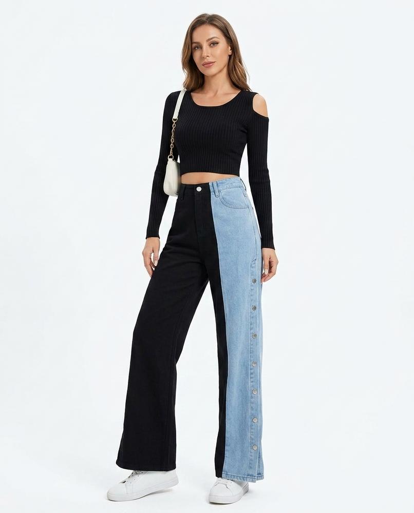 Cloppenburg Mode - Alvin | Zweifarbige Weit Geschnittene Hose Damen
