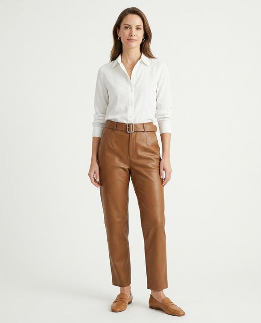 Cloppenburg Mode - Caron | Gegürtelte Lederne Hose Damen