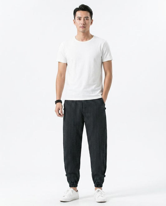 Cloppenburg Mode - Salen | Gestreifte Zulaufende Hose Herren
