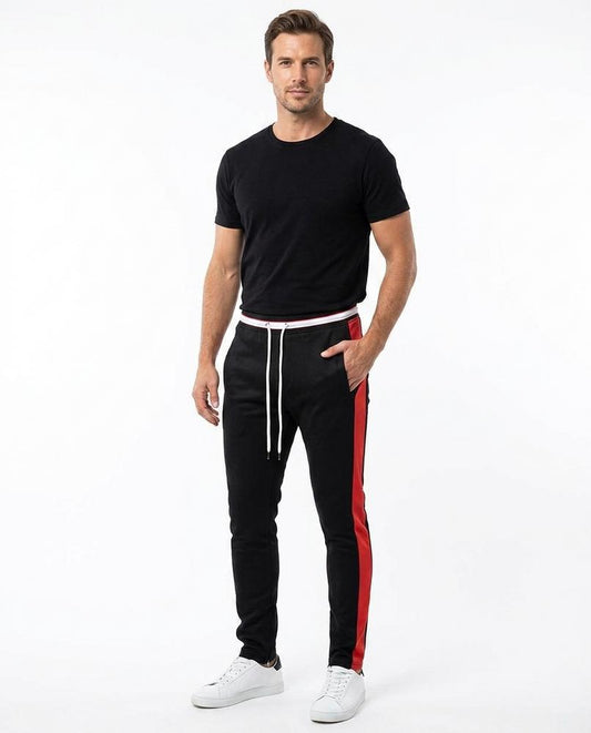 Cloppenburg Mode - Camel | Seitlich Gestreift Schmal Geschnitten Hose Herren