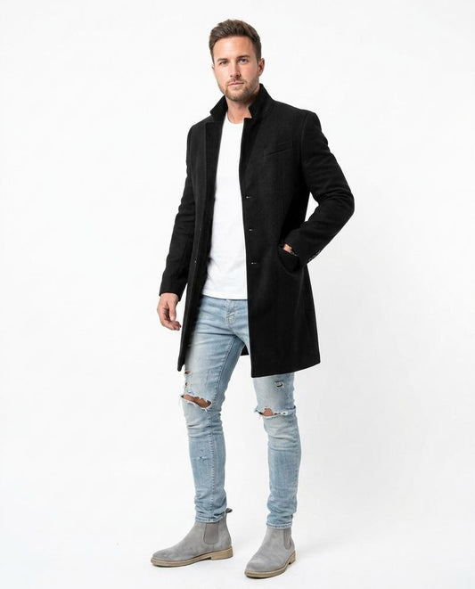 Cloppenburg Mode - Dasil | Einreihiger Stehkragen Mantel Herren