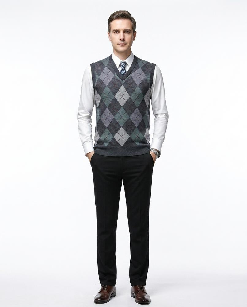 Cloppenburg Mode - Laral | Feingestrickte Gemusterte Weste Herren