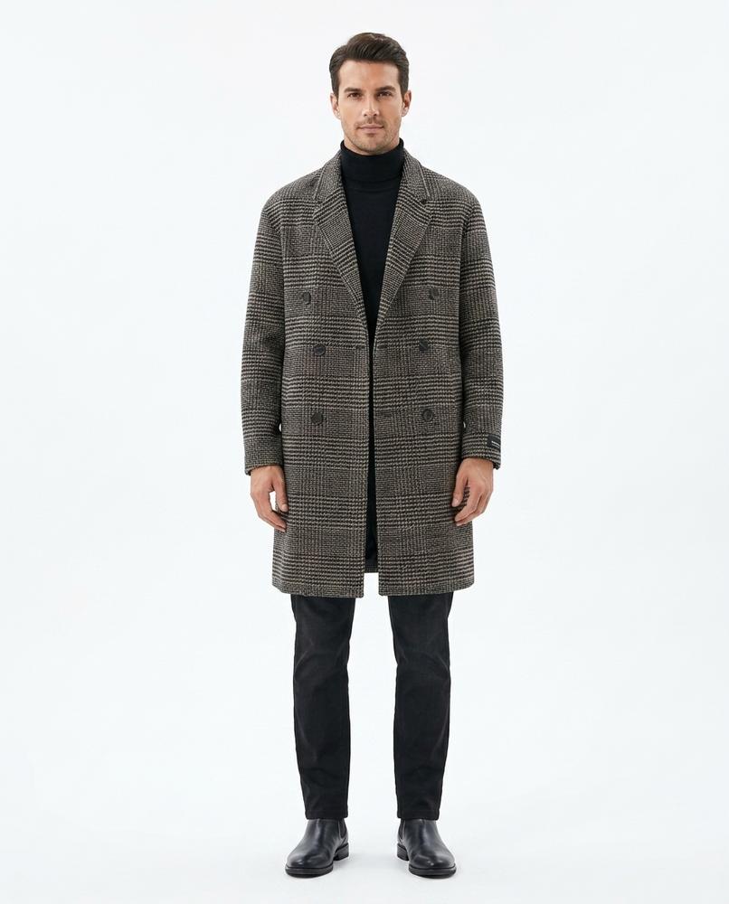 Cloppenburg Mode - Damon | Doppelreihiger Karierter Mantel Herren