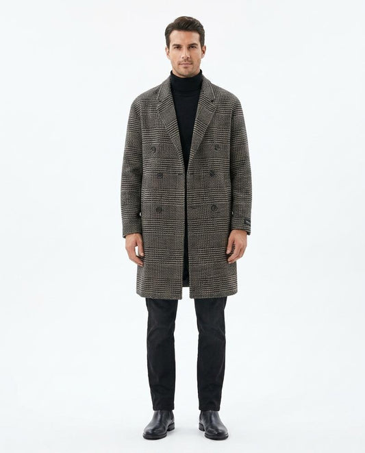 Cloppenburg Mode - Damon | Doppelreihiger Karierter Mantel Herren
