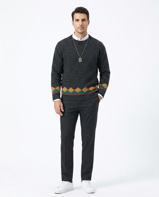 Cloppenburg Mode - Mimer | Melierter Gemusterter Pullover Herren