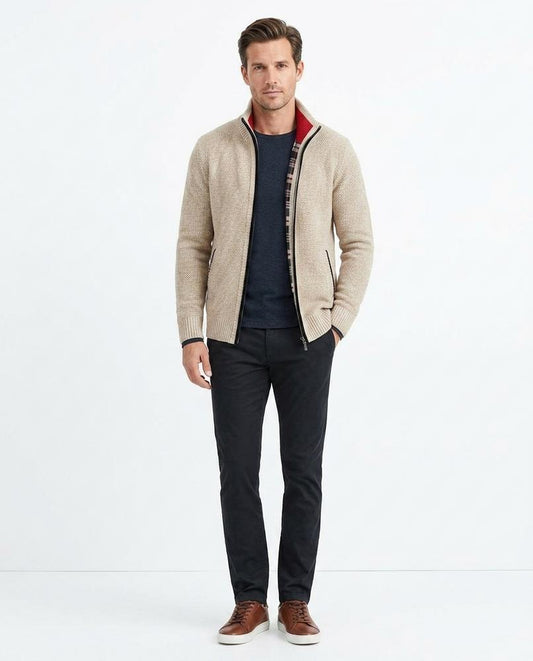 Cloppenburg Mode - Veron | Gefüttert Hochgeschlossen Strickjacke Herren