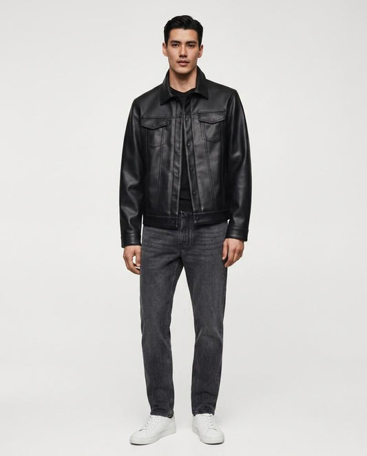Cloppenburg Mode - Vuhun | Geknöpfte Kunstleder Jacke Herren