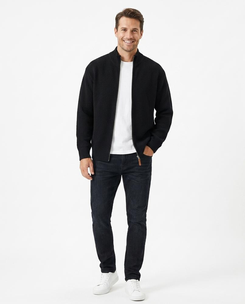 Cloppenburg Mode - Nivis | Strukturiert Hochgeschlossen Strickjacke Herren