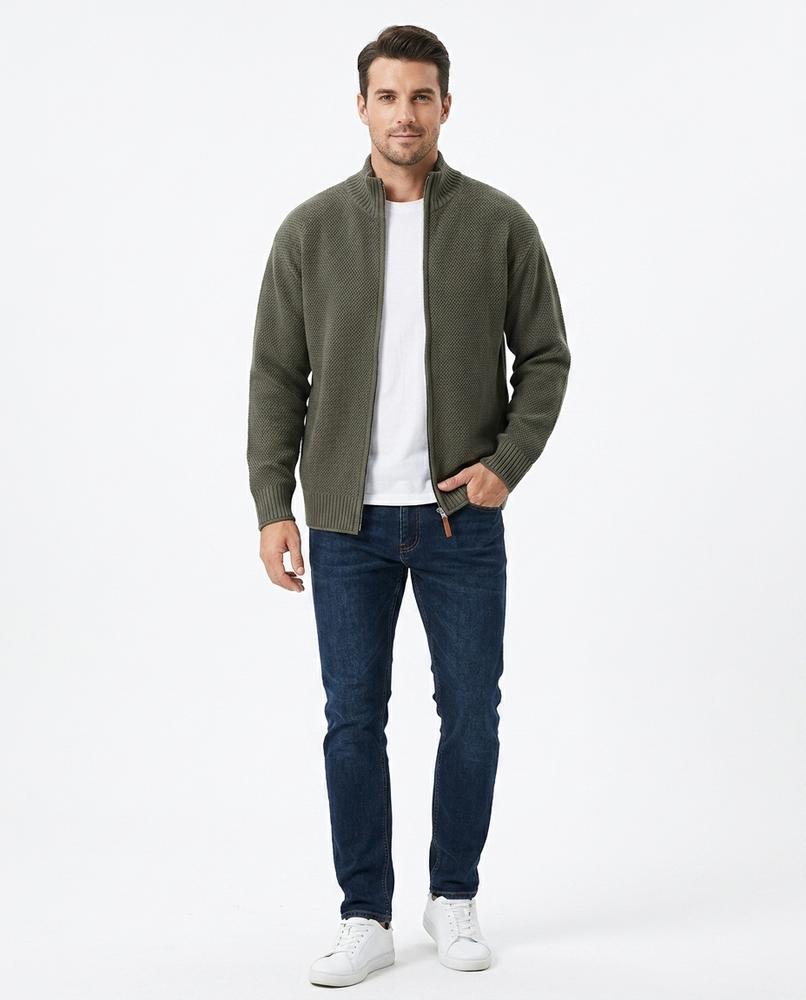 Cloppenburg Mode - Nivis | Strukturiert Hochgeschlossen Strickjacke Herren