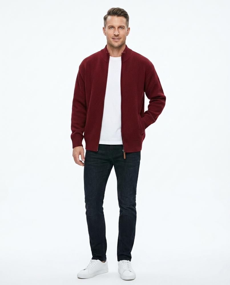Cloppenburg Mode - Nivis | Strukturiert Hochgeschlossen Strickjacke Herren