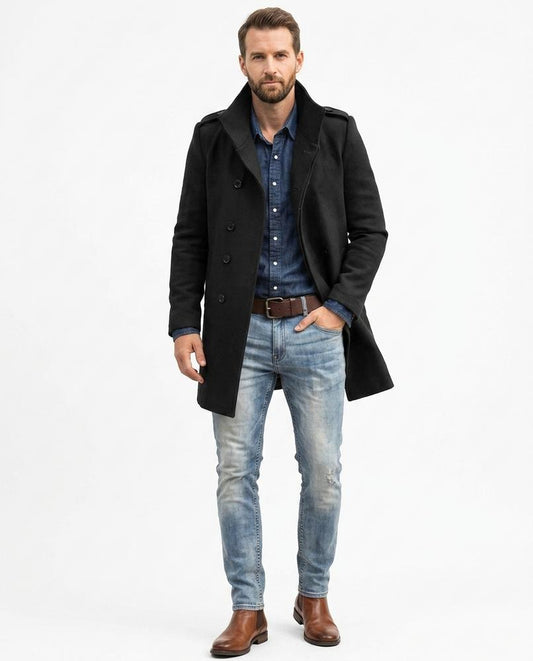 Cloppenburg Mode - Kukok | Zweireihiger Reverskragen Mantel Herren