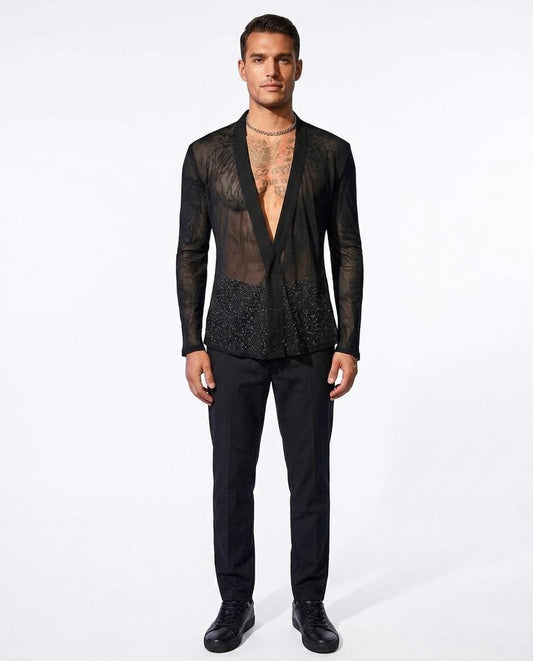 Cloppenburg Mode - Depes | Netzartiger Glitzernder Cardigan Herren