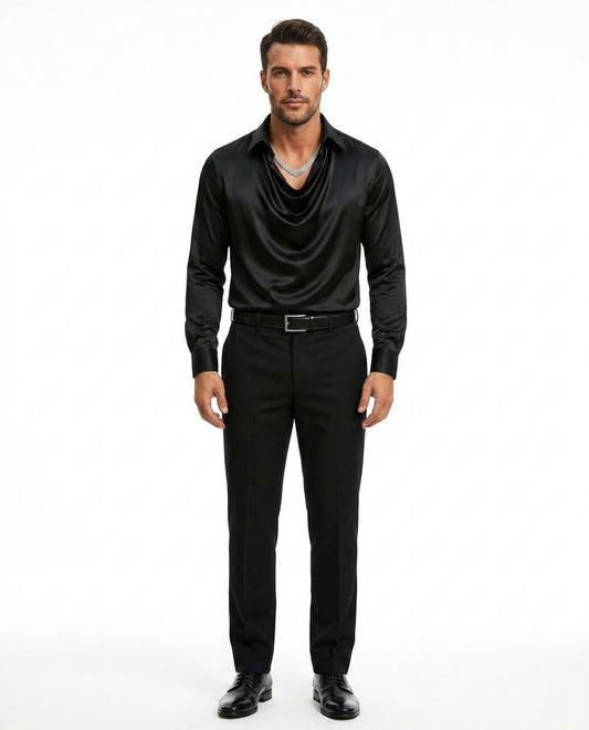 Cloppenburg Mode - Lazot | Drapiertes Satin Hemd Herren