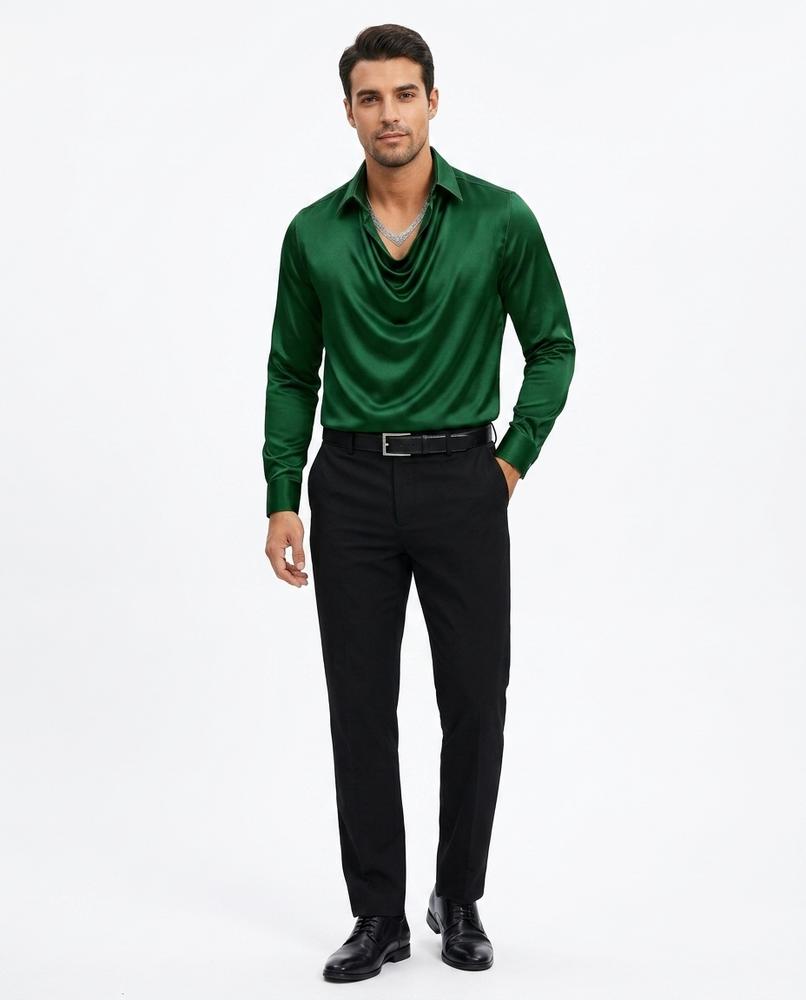 Cloppenburg Mode - Lazot | Drapiertes Satin Hemd Herren