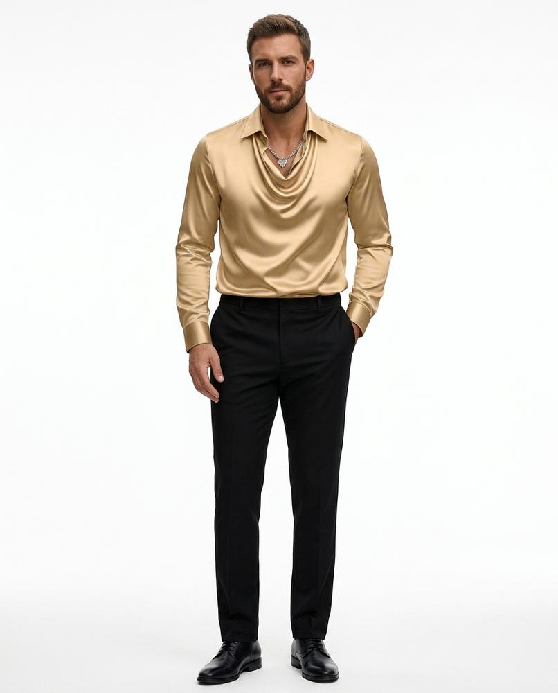 Cloppenburg Mode - Lazot | Drapiertes Satin Hemd Herren