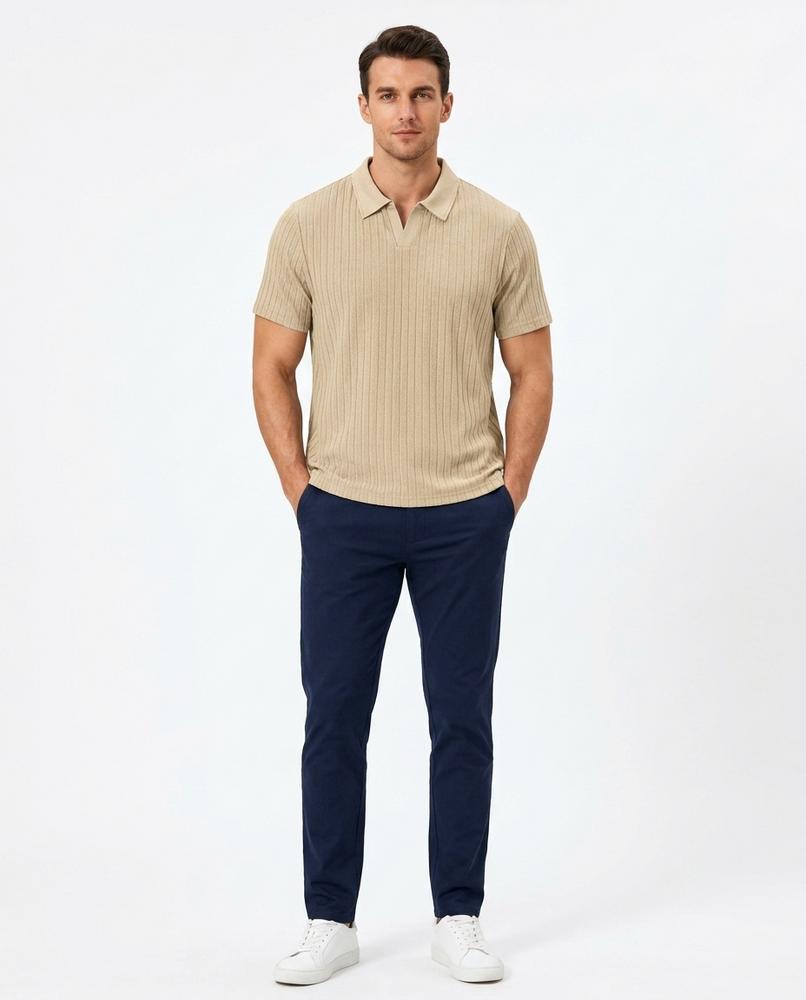Cloppenburg Mode - Nases | Geripptes Kurzärmliges Shirt Herren
