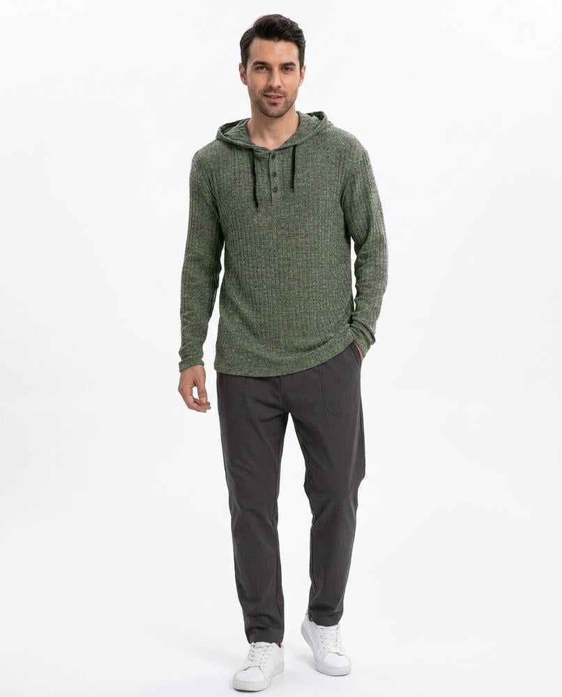 Cloppenburg Mode - Nupak | Melierter Gerippter Hoodie Herren