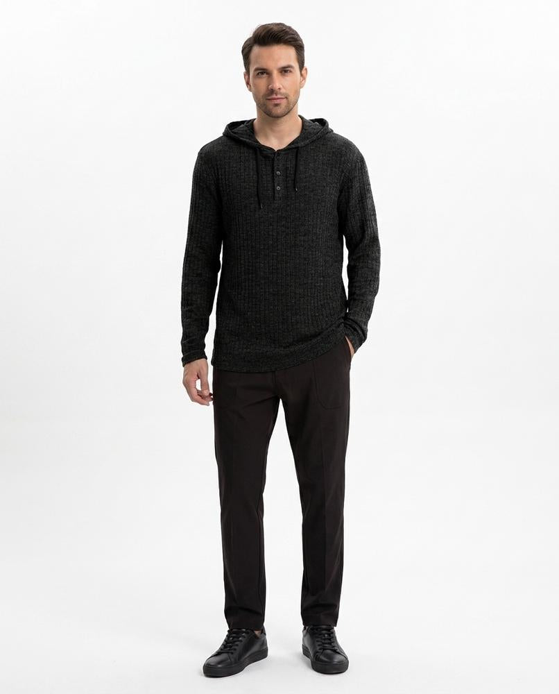 Cloppenburg Mode - Nupak | Melierter Gerippter Hoodie Herren
