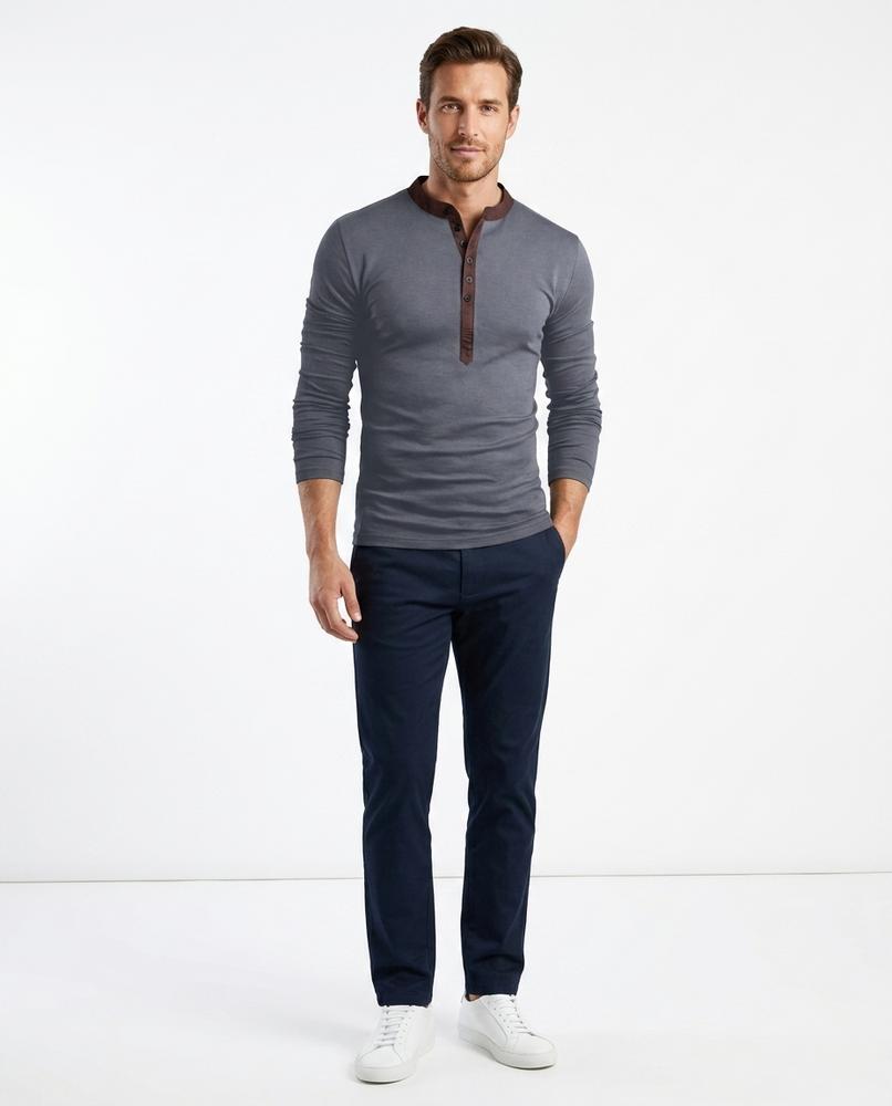 Cloppenburg Mode - Aired | Tailliertes Henley Shirt Herren