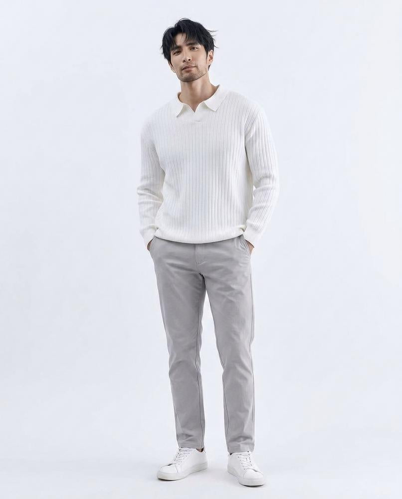 Cloppenburg Mode - Riwen | Gerippter Polo Pullover Herren