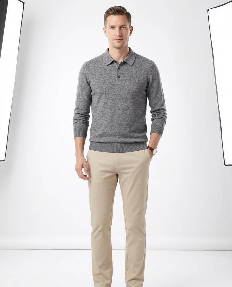 Cloppenburg Mode - Mikot | Melierter Geknöpfter Pullover Herren
