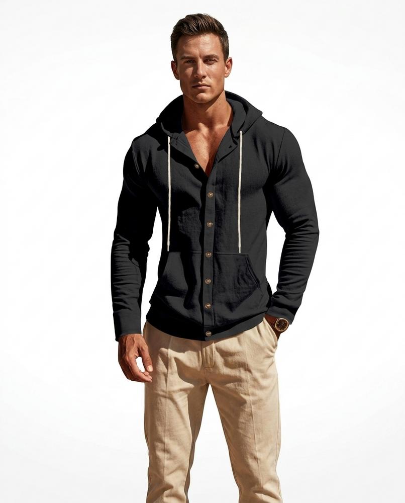 Cloppenburg Mode - Yofim | Geknöpft Strukturiert Hoodie Herren
