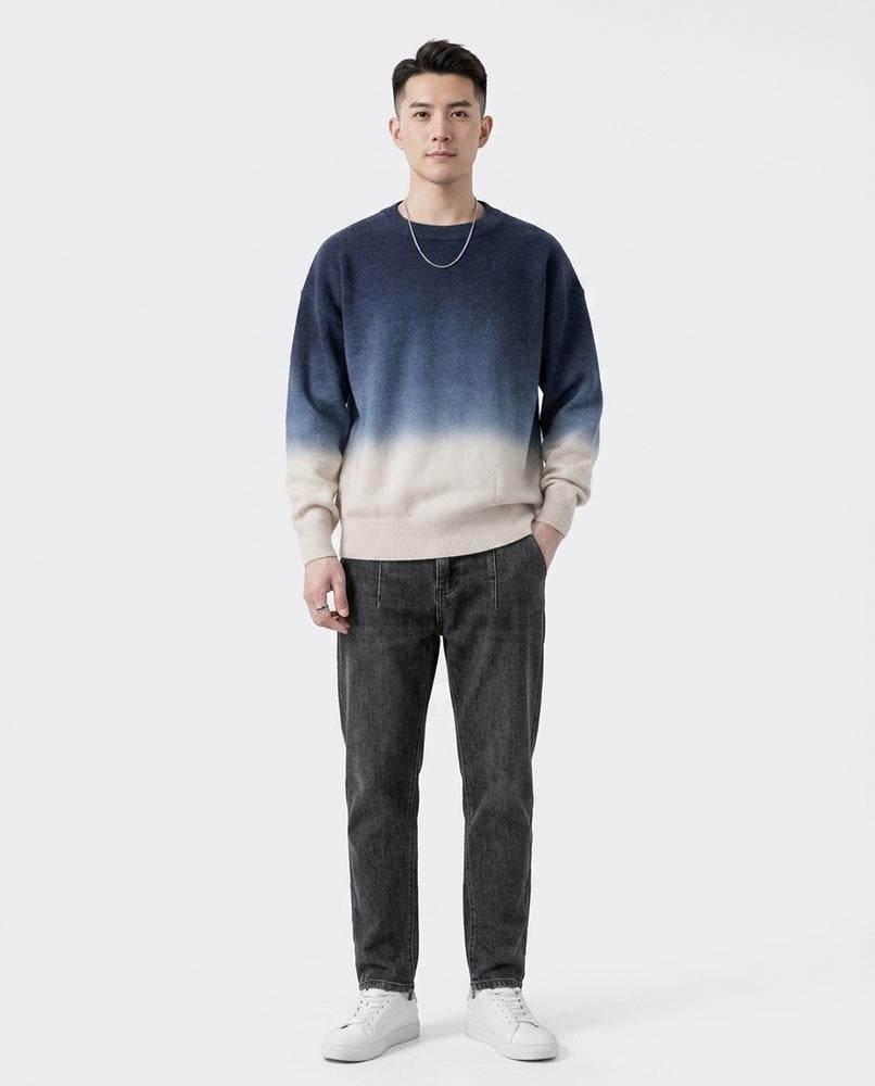 Cloppenburg Mode - Aigad | Farbverlaufender Strick Pullover Herren