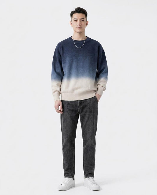 Cloppenburg Mode - Aigad | Farbverlaufender Strick Pullover Herren