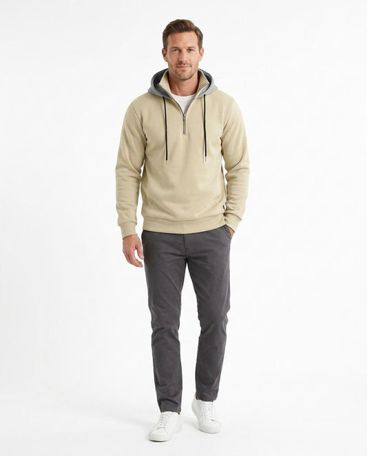 Cloppenburg Mode - Yovol | Langärmeliger Kontrastfarbener Hoodie Herren