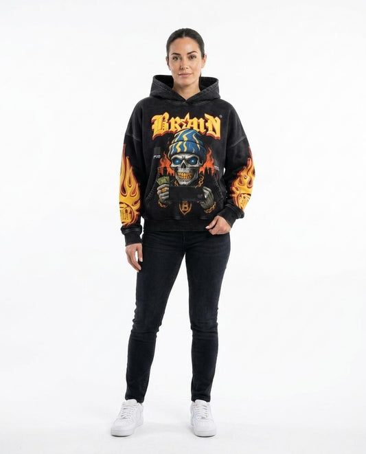 Cloppenburg Mode - Aibum | Bedruckter Gewaschener Hoodie Unisex