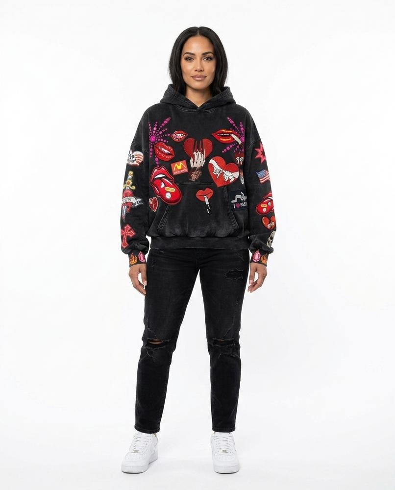 Cloppenburg Mode - Euvak | Weit Geschnittener Applizierter Hoodie Unisex