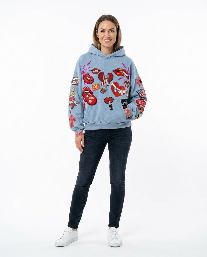 Cloppenburg Mode - Euvak | Weit Geschnittener Applizierter Hoodie Unisex