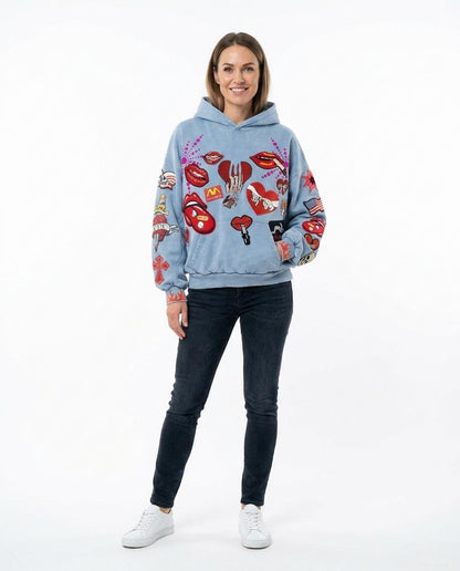 Cloppenburg Mode - Euvak | Weit Geschnittener Applizierter Hoodie Unisex