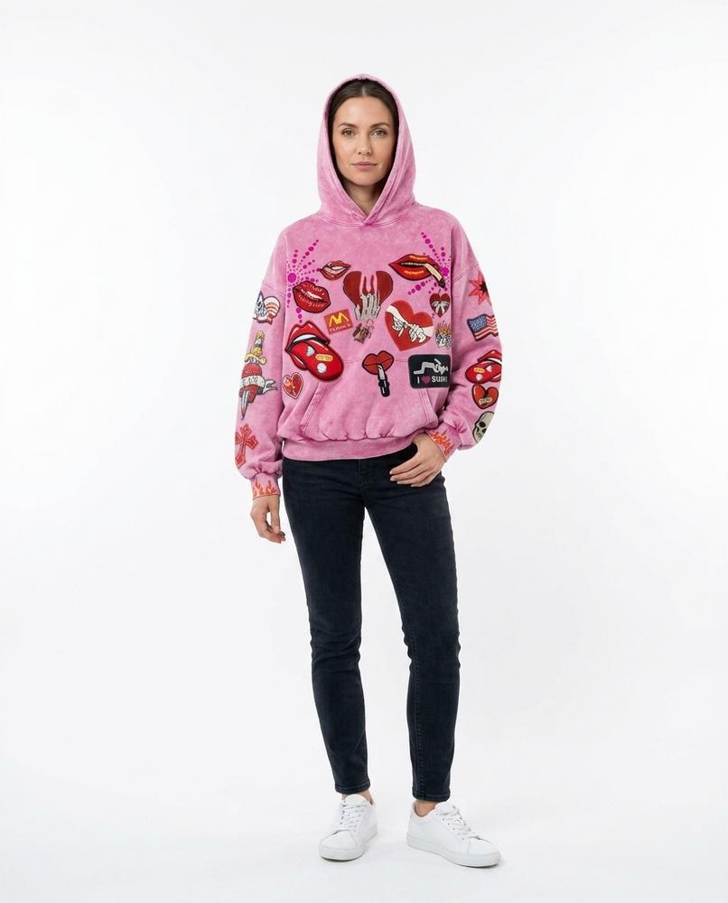 Cloppenburg Mode - Euvak | Weit Geschnittener Applizierter Hoodie Unisex