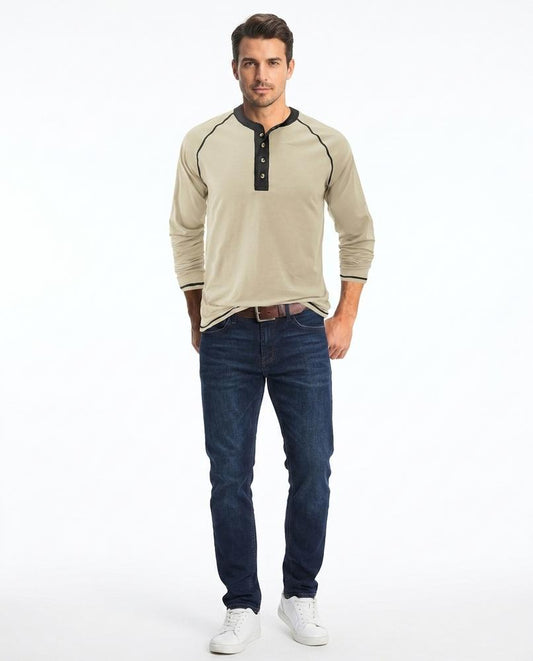 Cloppenburg Mode - Dowus | Langärmliges Kontrastfarbenes Shirt Herren