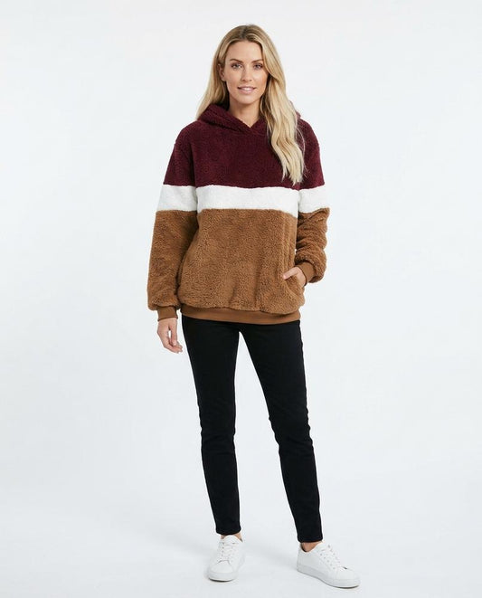 Cloppenburg Mode - Zowun | Gestreifter Plüschiger Hoodie Damen