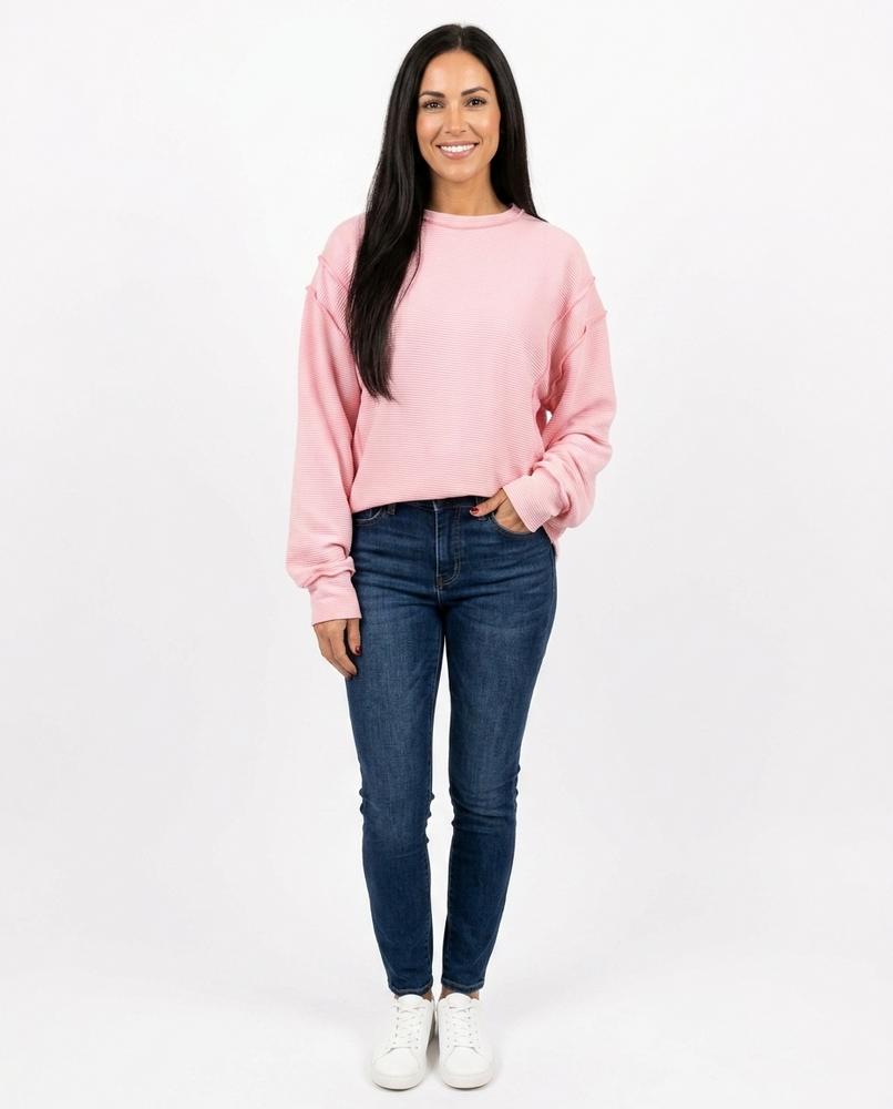 Cloppenburg Mode - Mubav | Geripptes Offenkantiges Sweatshirt Damen