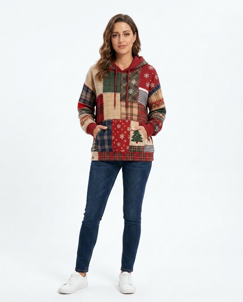 Cloppenburg Mode - Kumin | Gemusterter Applizierter Hoodie Damen