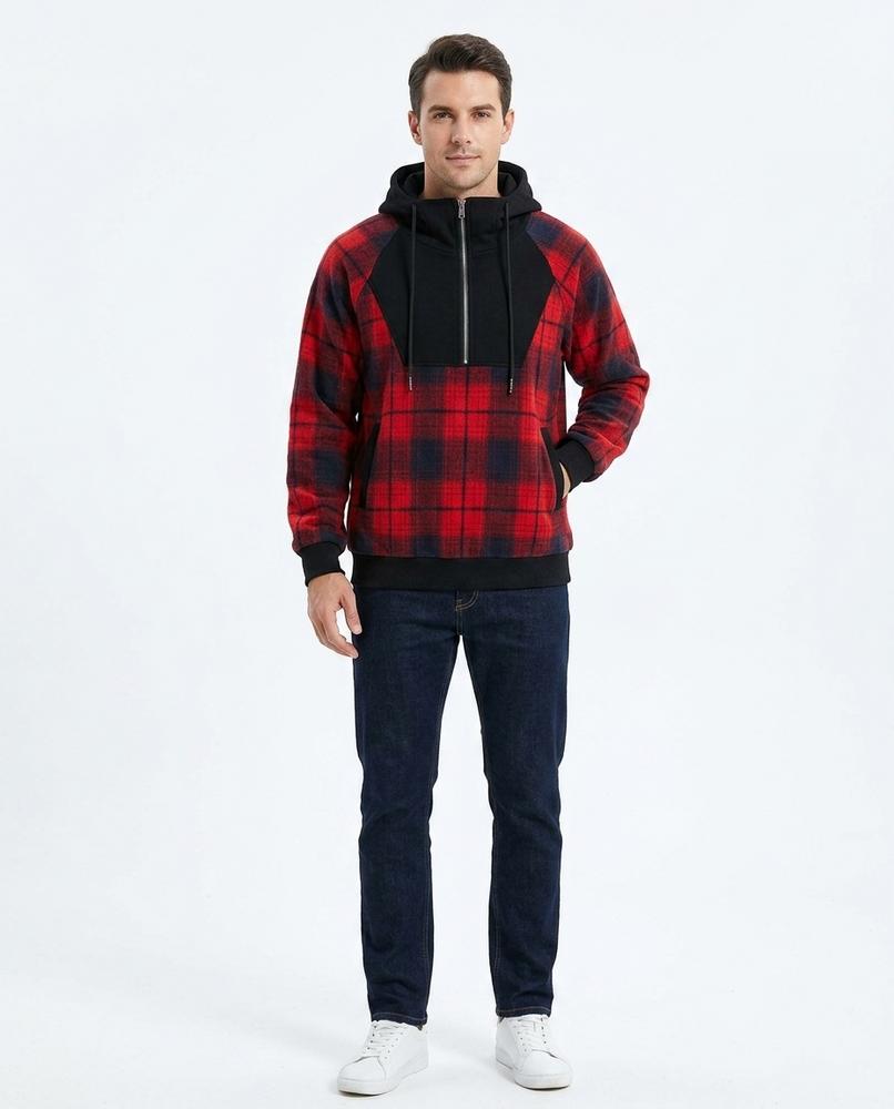 Cloppenburg Mode - Rohot | Kariert Kontrastierend Hoodie Herren