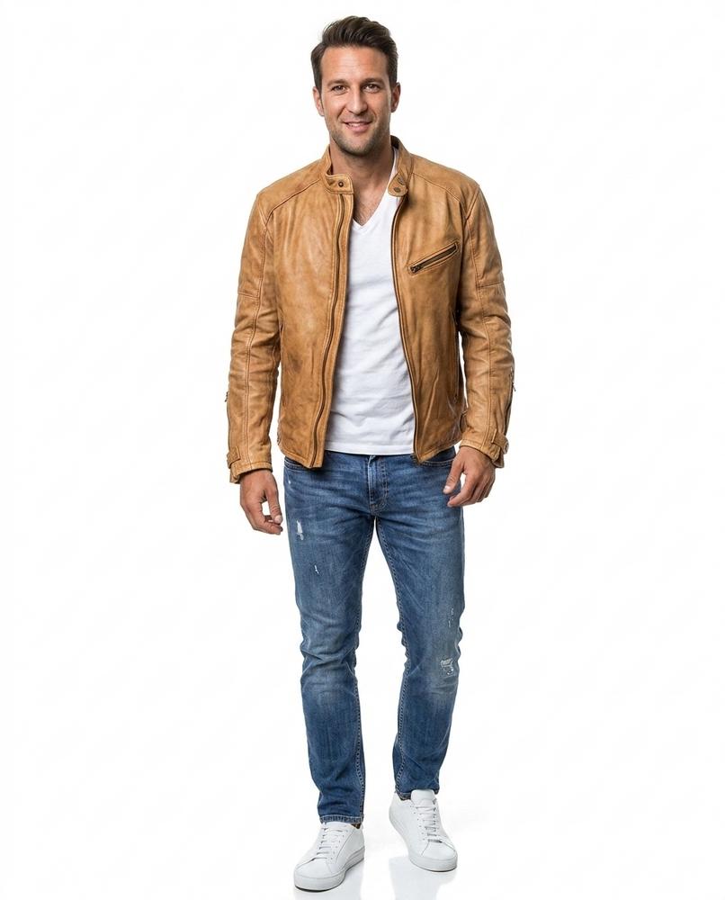 Cloppenburg Mode - Mawuk | Lederne Körpernahe Jacke Herren